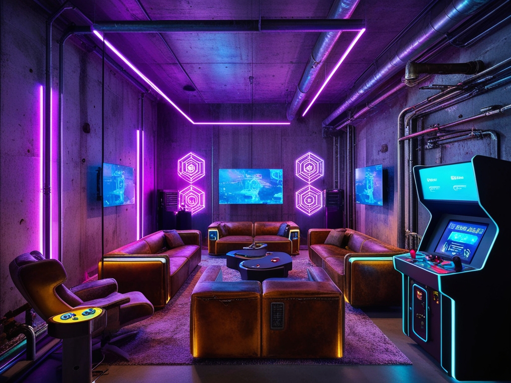 Cyberpunk Interior Design Styles Living Room