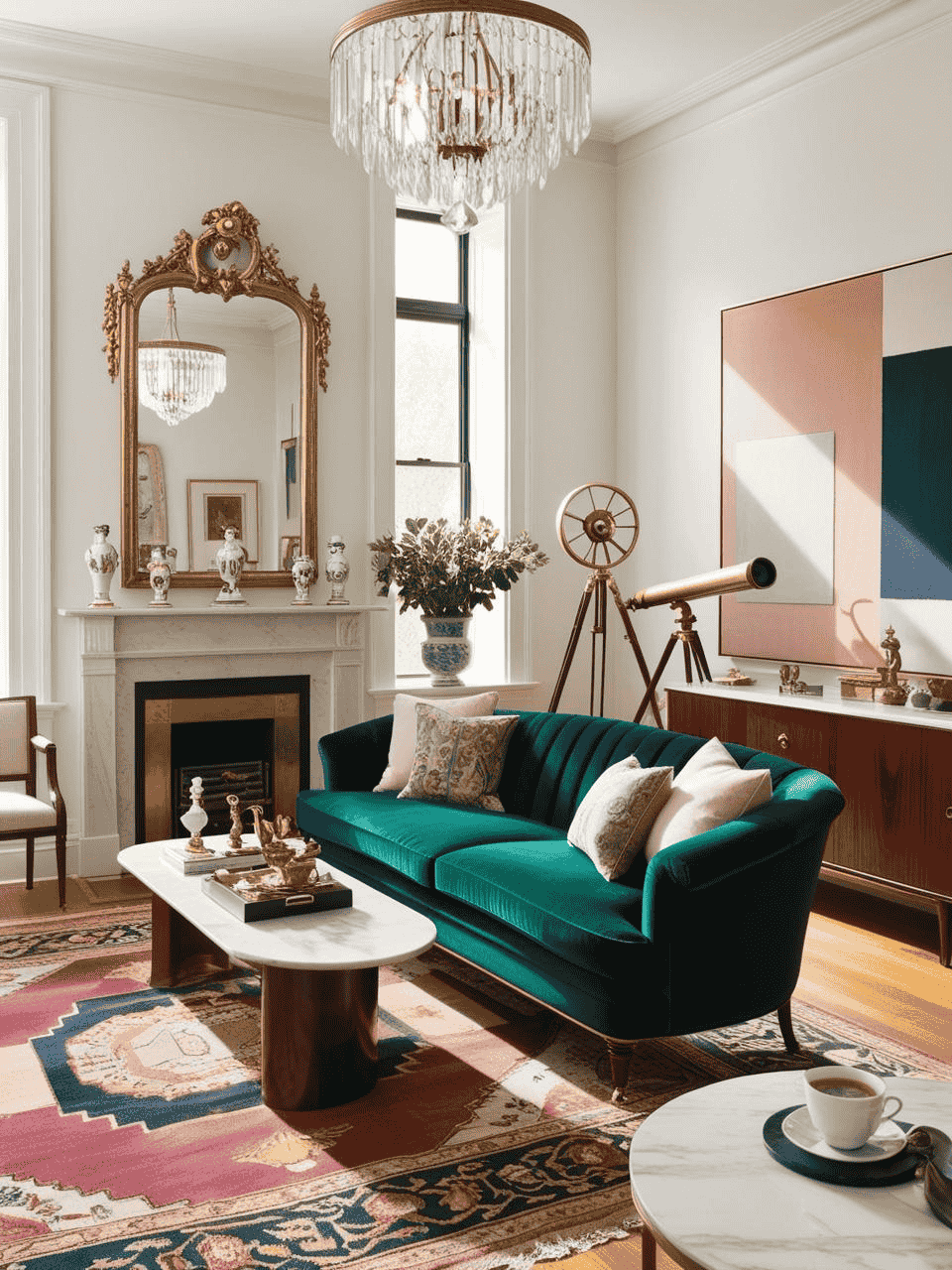 Maximalism Interior Style Guide Elegant Living Room