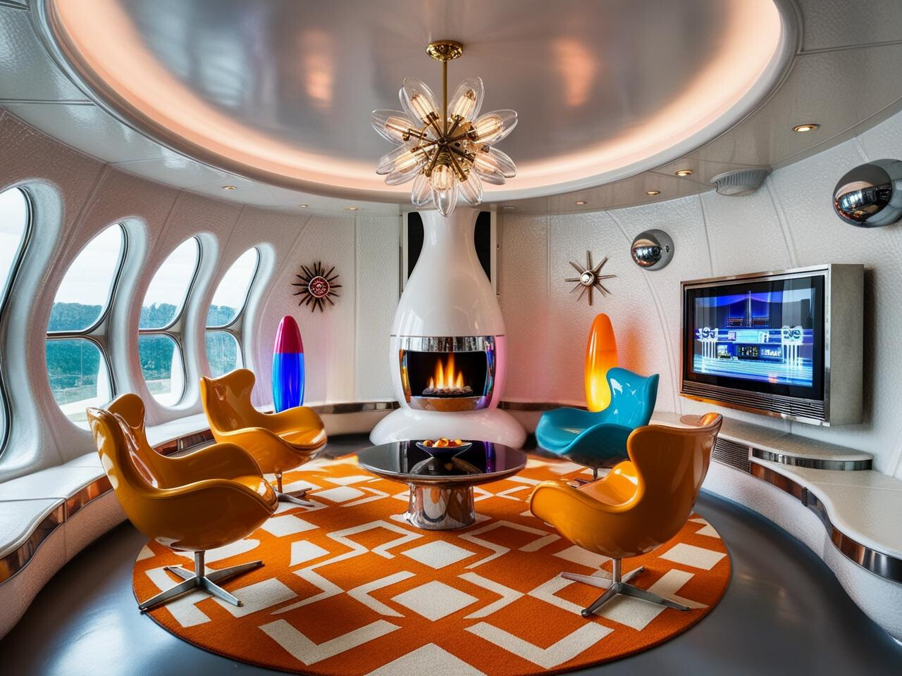 Space Age Interior Design Styles Living Room