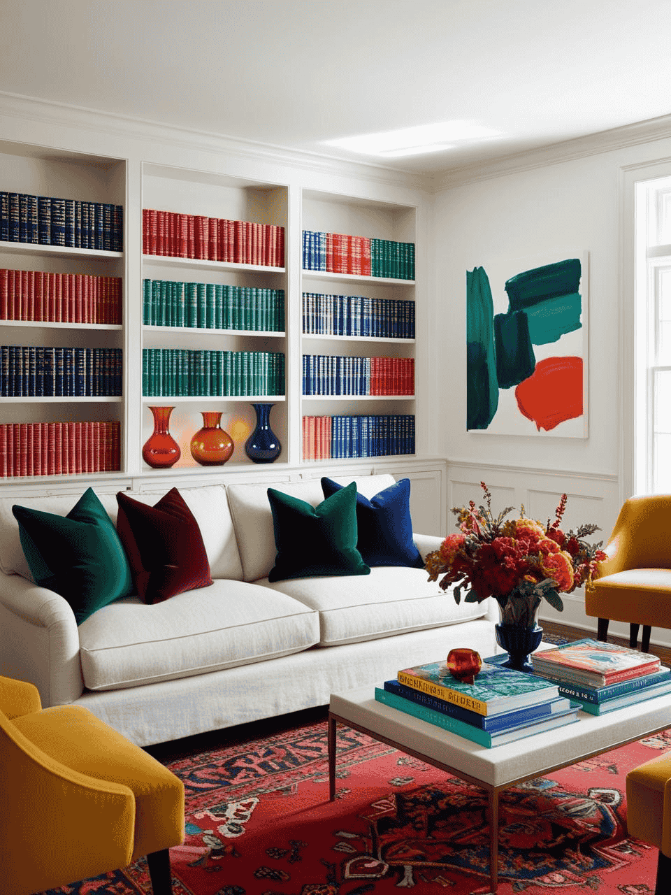 Breaking Design Rules Colorful Living Room