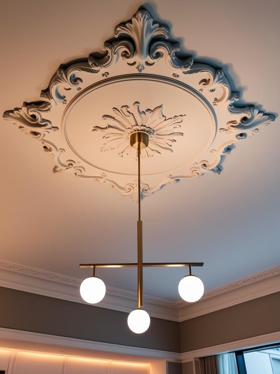 Rococo-inspired Ceiling Fixture