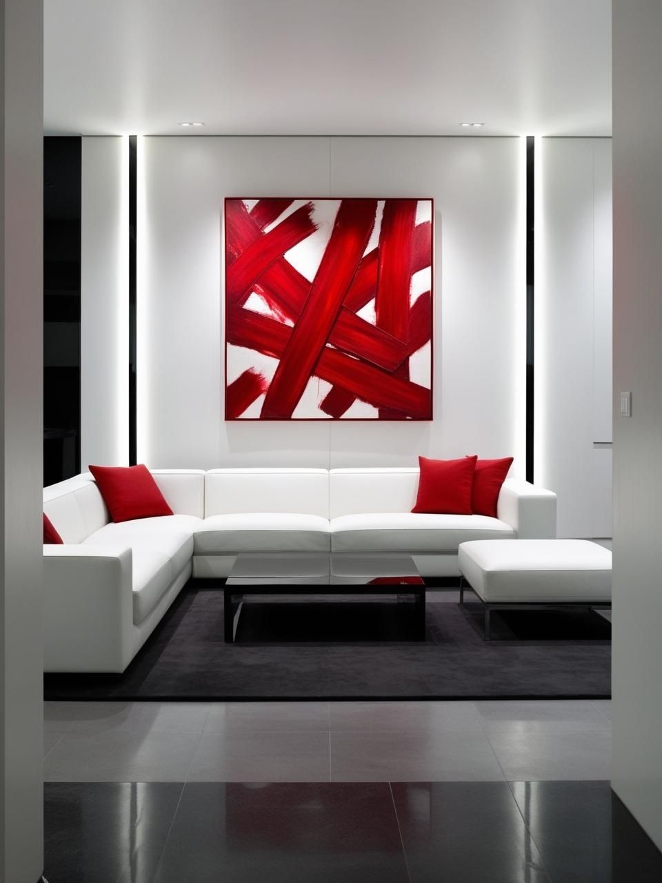 Cherry Red Contemporary Interior Design