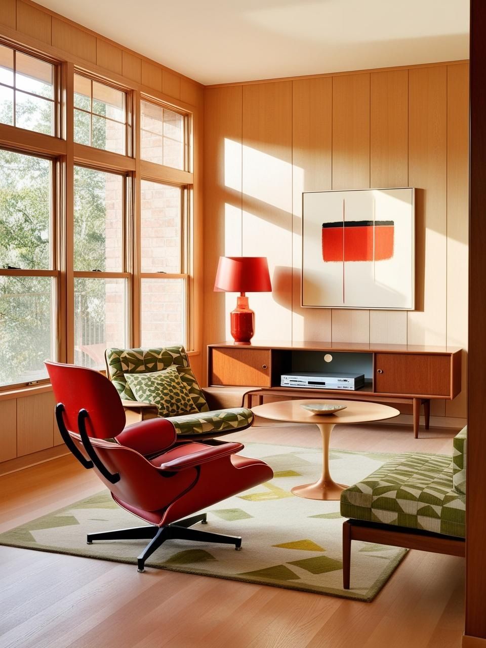 Cherry Red in Mid-Century Modern Design