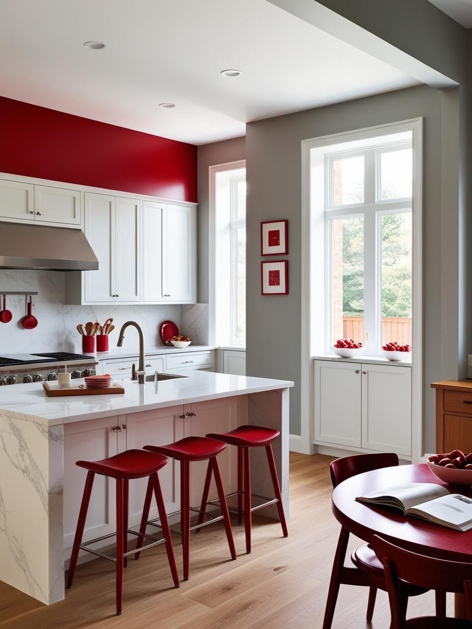 Cherry Red in Modern Kitchen Accents Cherry Red in Modern Kitchen Accents