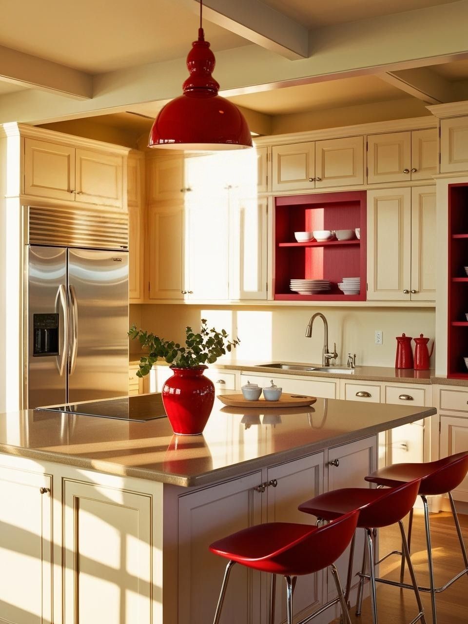 Cherry Red in Modern Kitchen Decor Cherry Red in Modern Kitchen Decor