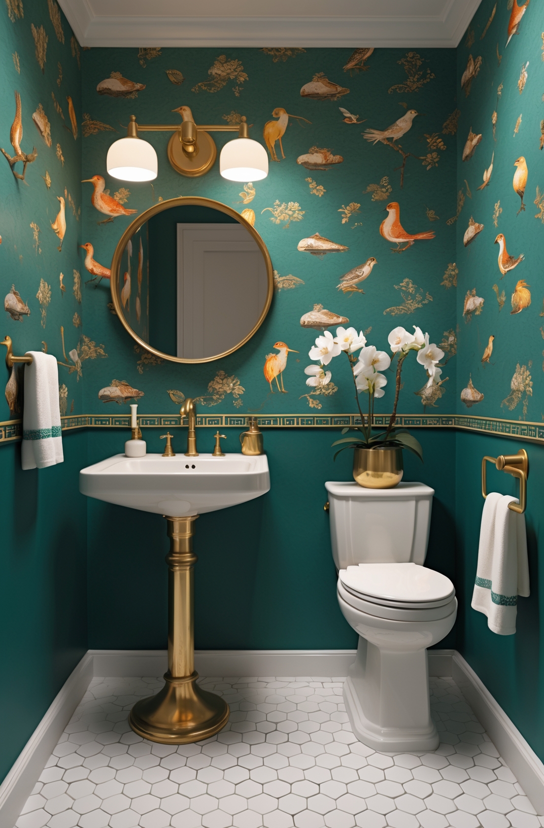 Pattern Clashing Jewel Box Bathroom Pattern Clashing Jewel Box Bathroom