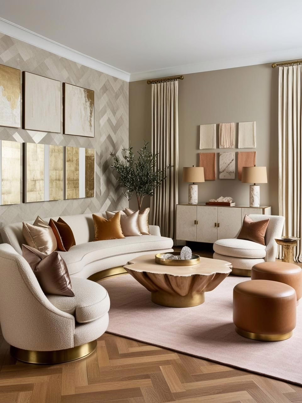 Affordable Quiet Luxury Living Room Gold Bronze Affordable Quiet Luxury Living Room Gold Bronze