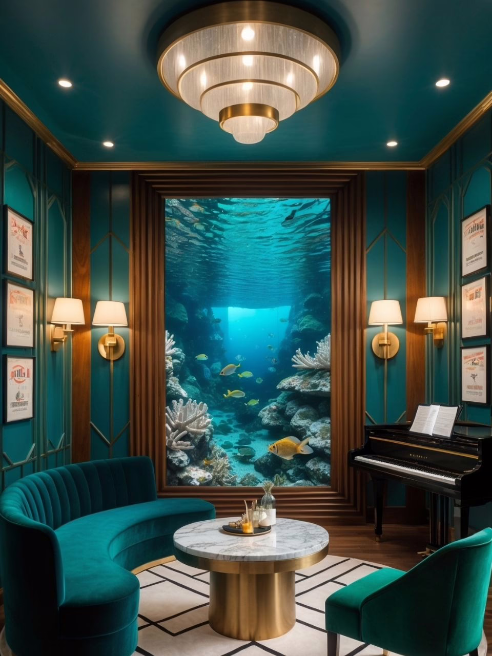 Surrealist Home Decor Art Deco Aquarium Surrealist Home Decor Art Deco Aquarium