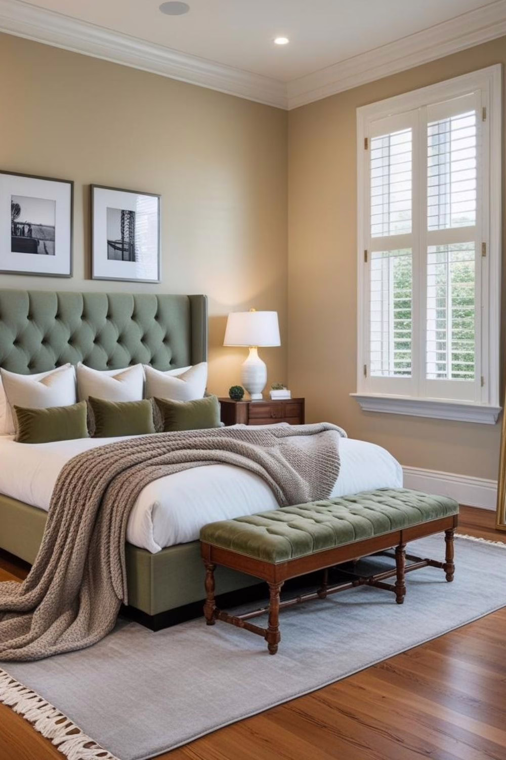 Accessible Beige and Green Bedroom Accessible Beige and Green Bedroom