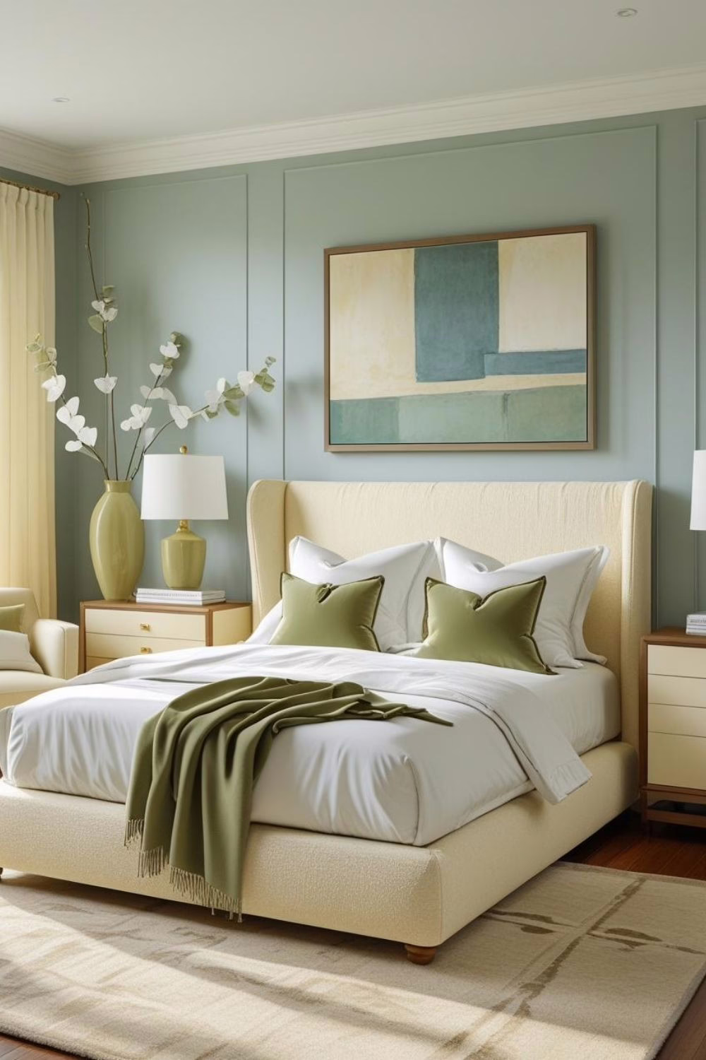 SW Quietude Color Review Bedroom