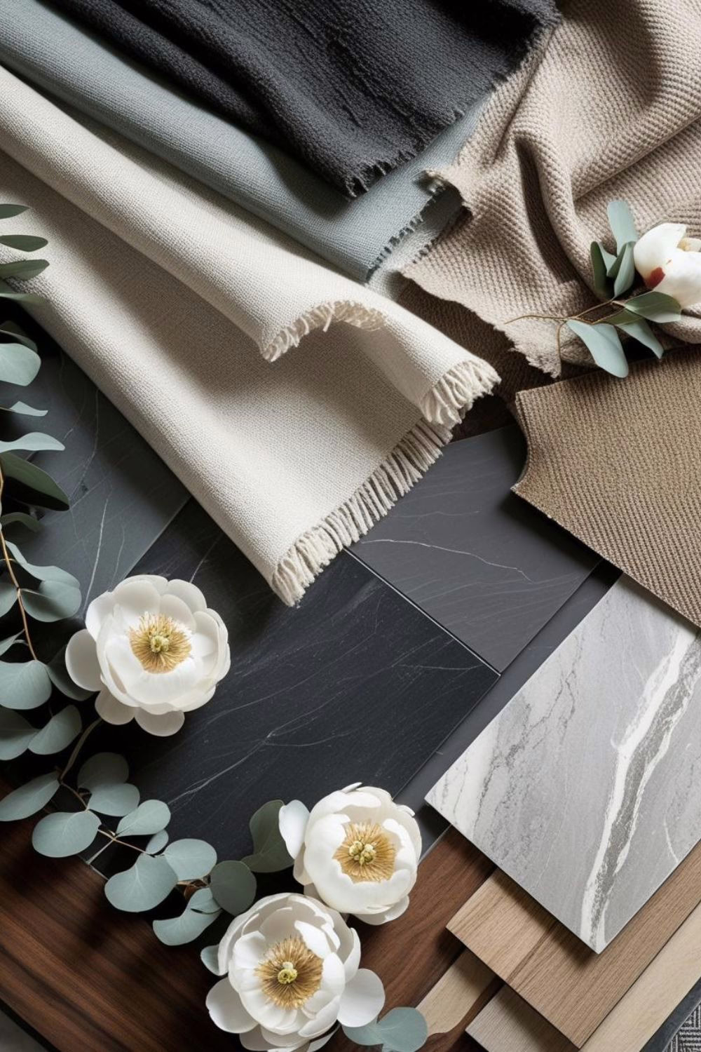 SW Quietude Color Review Interior Flat Lay
