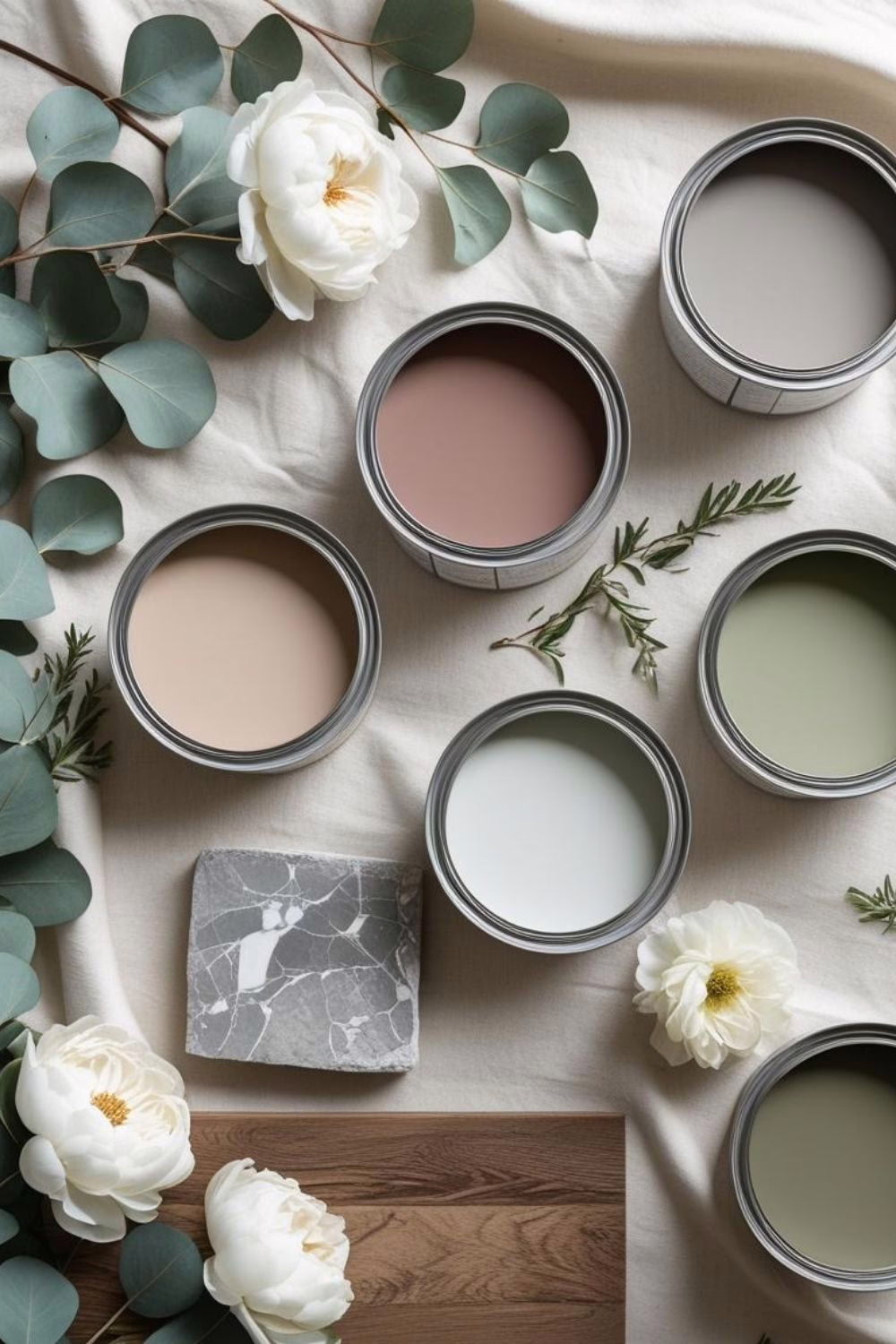 SW Repose Gray Blog Coordinating Colors Flat Lay