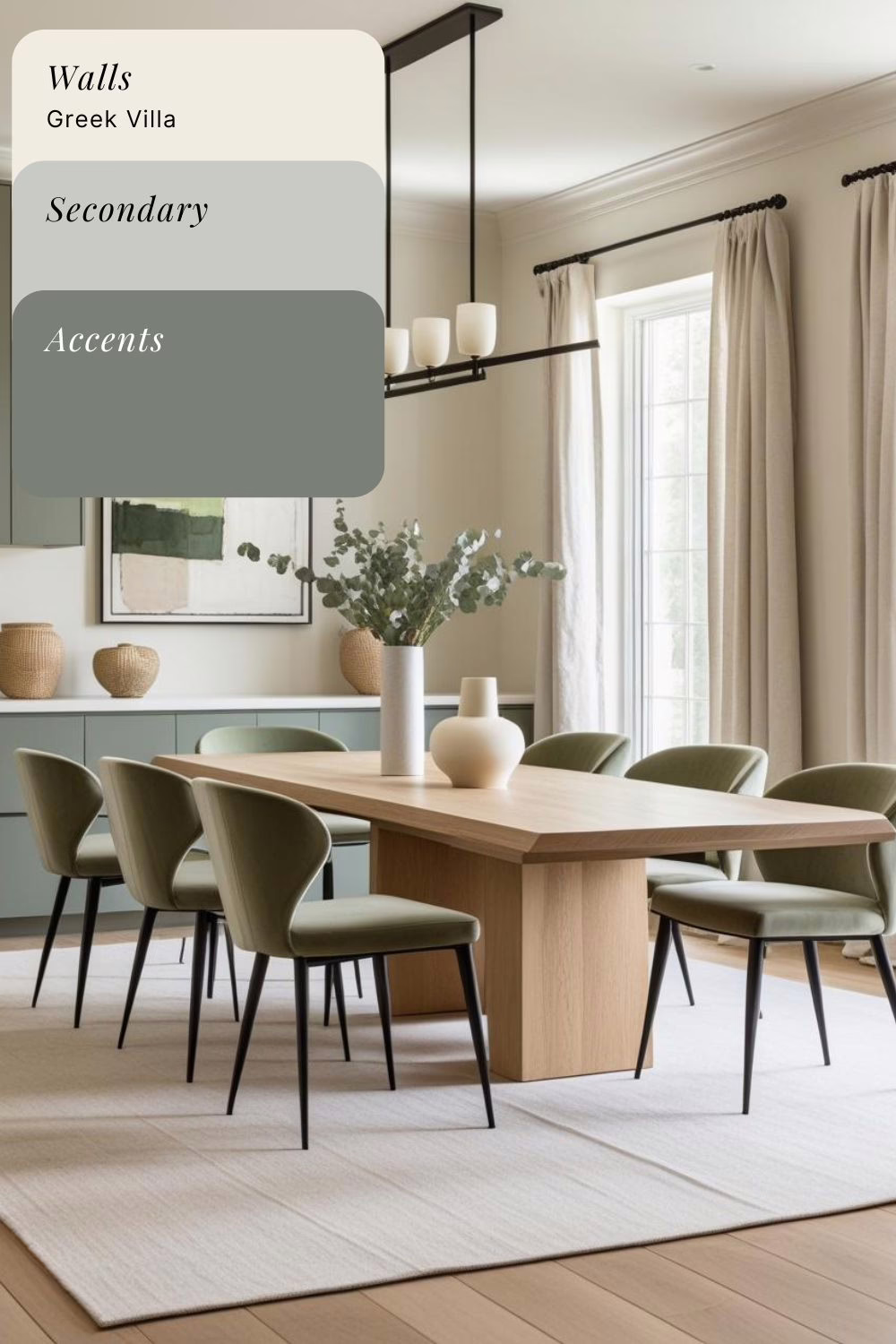Sherwin Williams Greek Villa Color Review Dining Room Green Accents Sherwin Williams Greek Villa Color Review Dining Room Green Accents