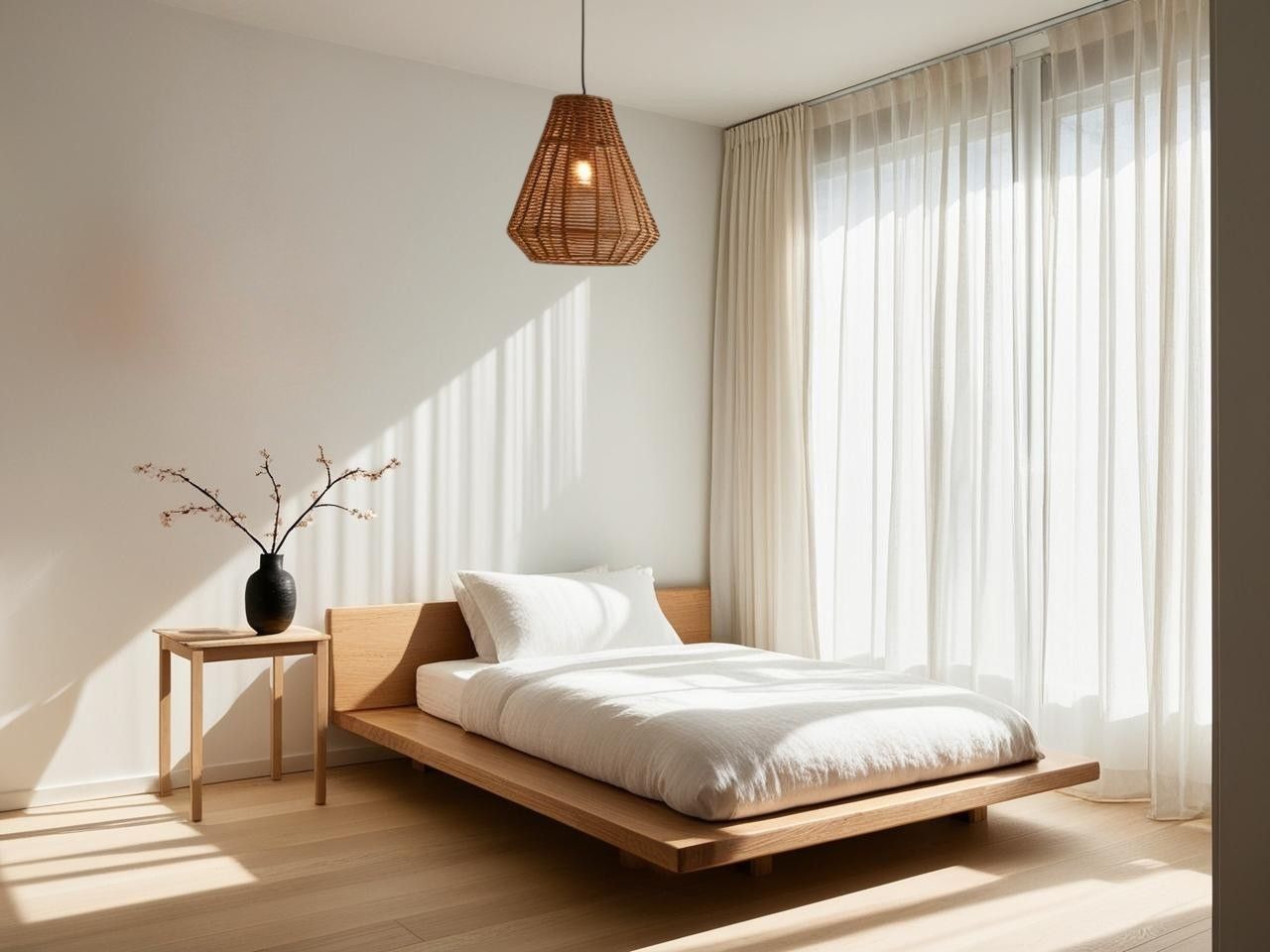 Small Space Japandi Header Bedroom