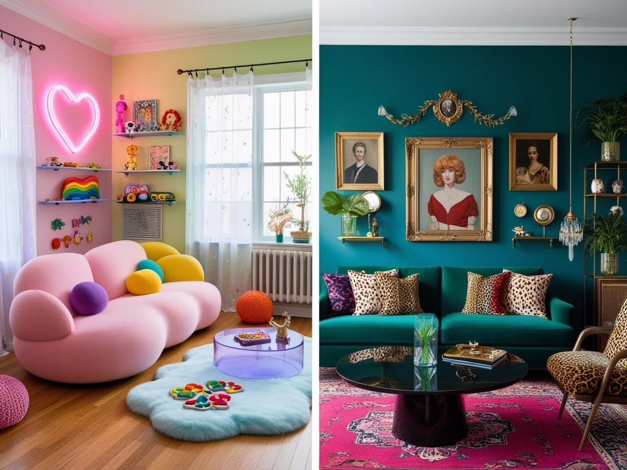 Dopamine Core vs Maximalism Interior Style